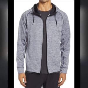 Zella Pyrite Zip Hoodie in Gray Stone Melange Men's Size S